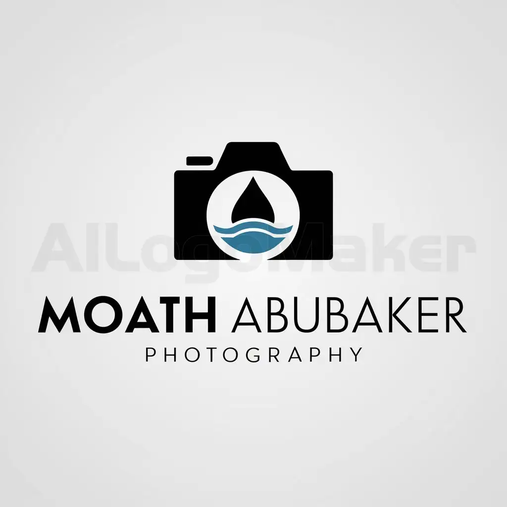 a logo design,with the text "Moath abubaker photography", main symbol:Watermark logo photography,Moderate,be used in Entertainment industry,clear background