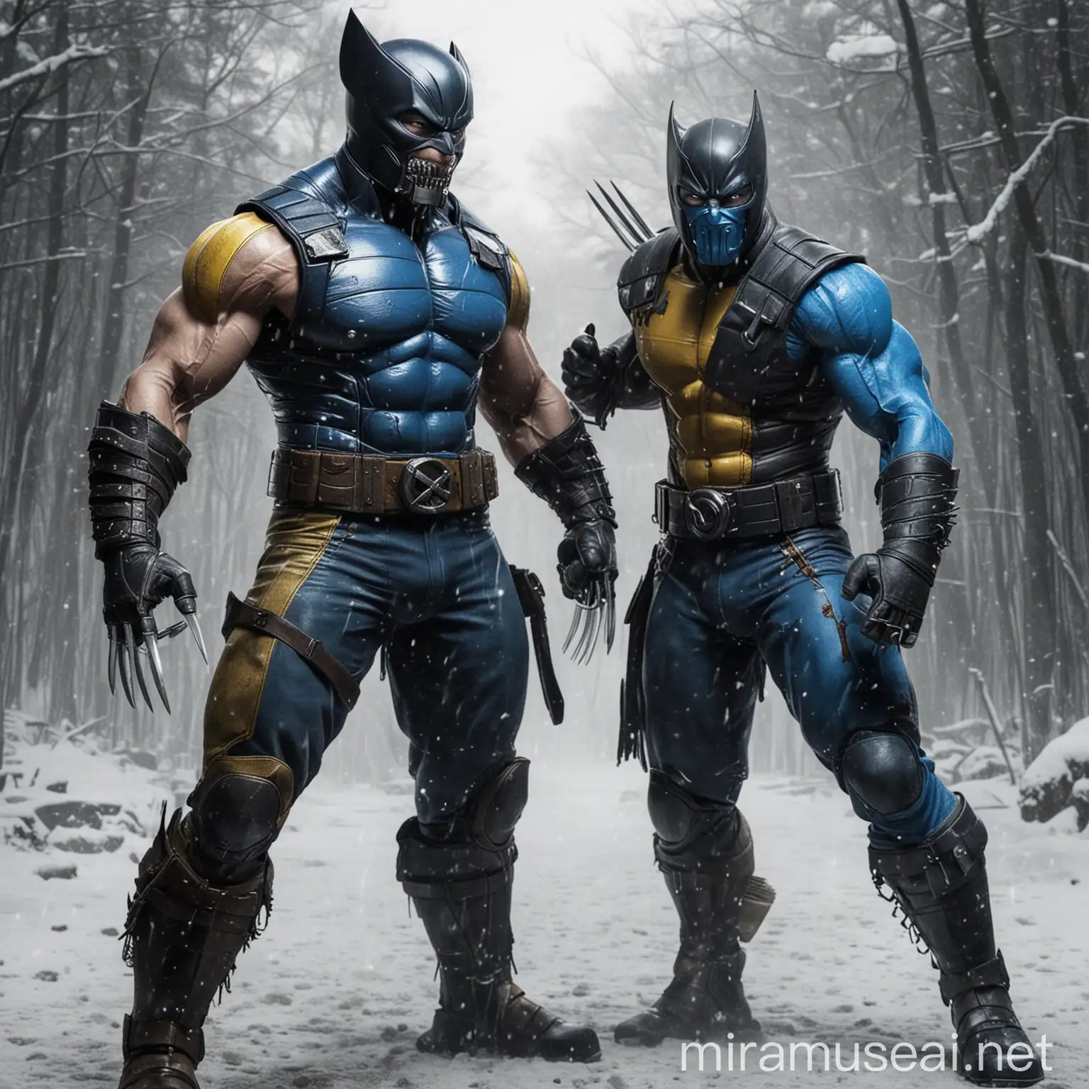 Hybrid Warrior Fusion of Wolverine and Sub Zero