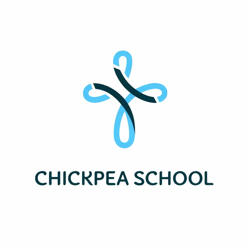 a logo design,with the text "chickpeaschool", main symbol:cross education,Moderate,be used in Education industry,clear background
