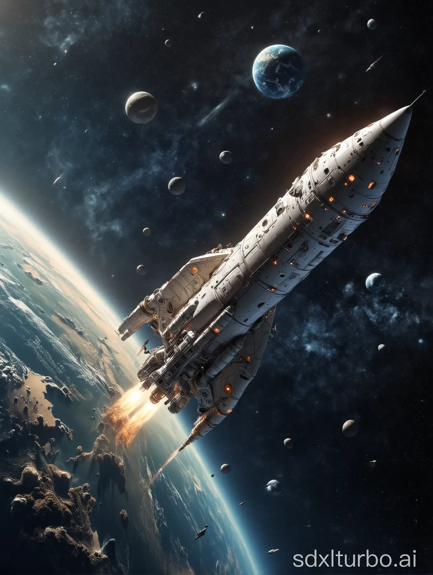 Futuristic-Rocket-Journey-Exploring-Earth-from-Outer-Space