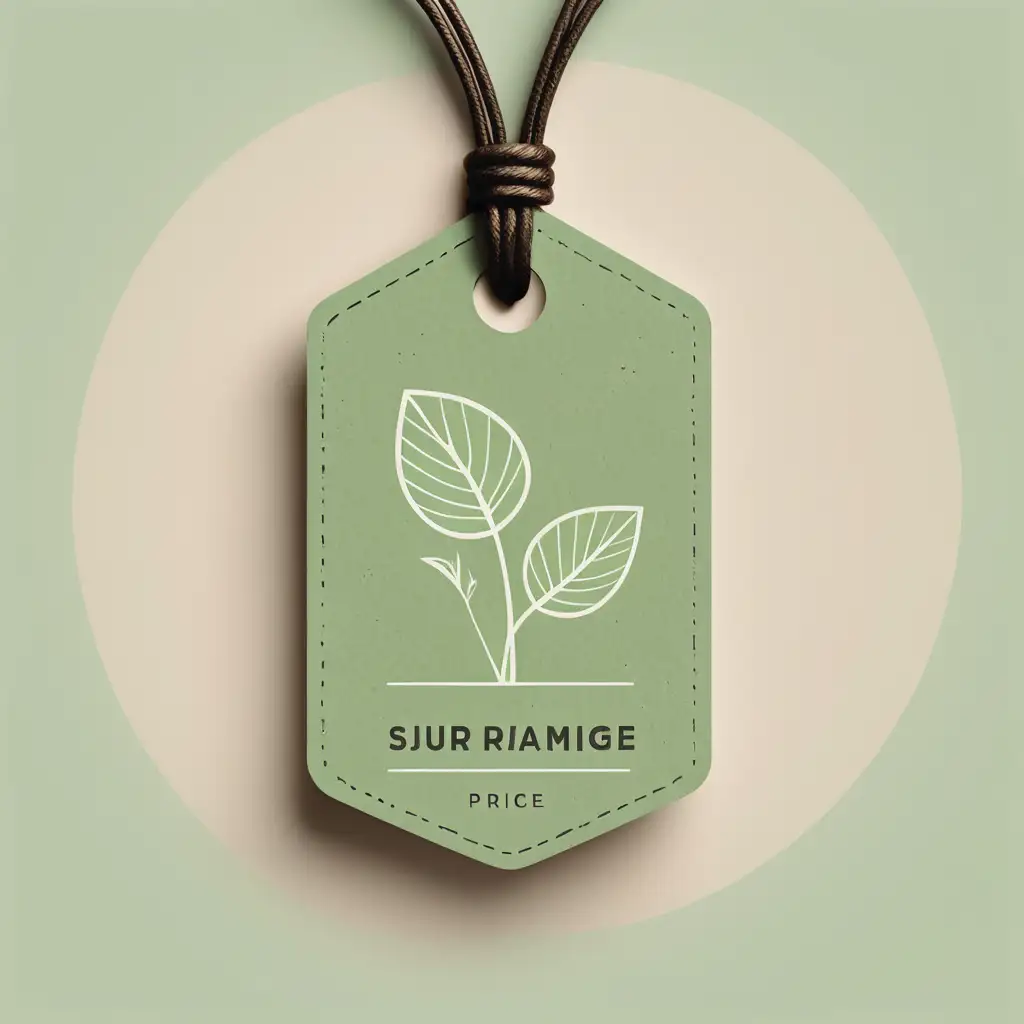 EcoFriendly Price Tag on Earthy Background