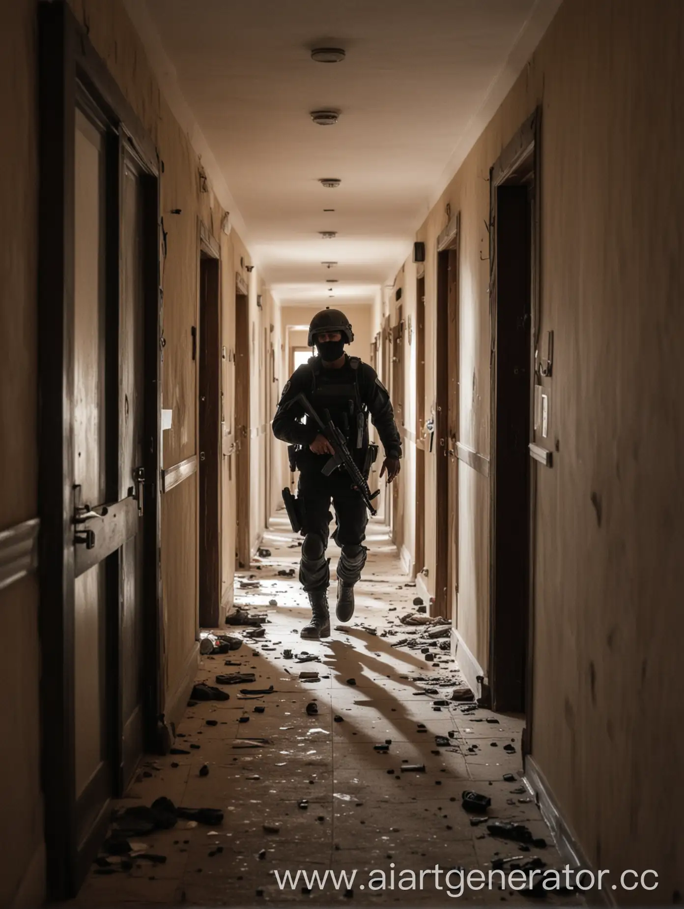 Intense-Hotel-Corridor-Standoff-Police-vs-Terrorists-and-Criminals