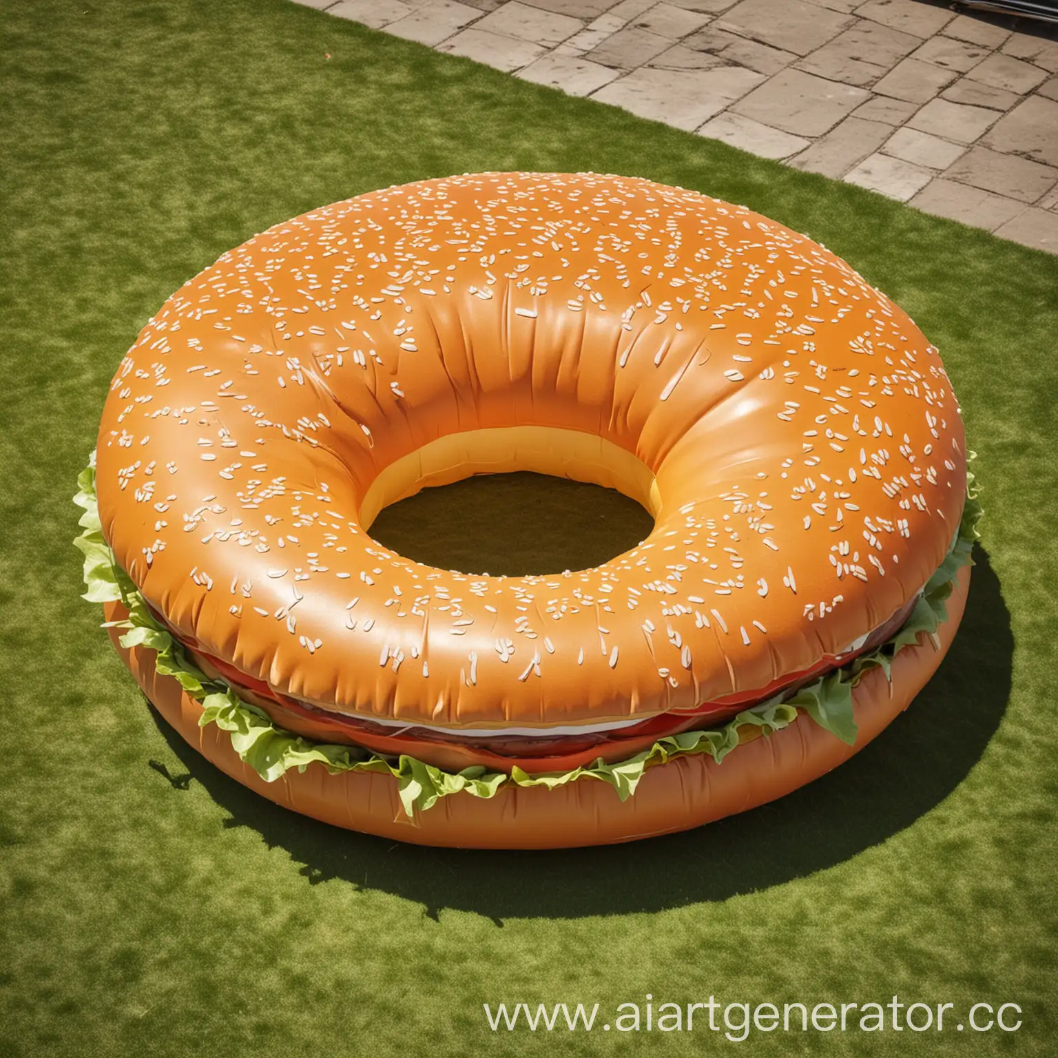 Giant-BurgerShaped-Inflatable-Circle-for-Fun-Events