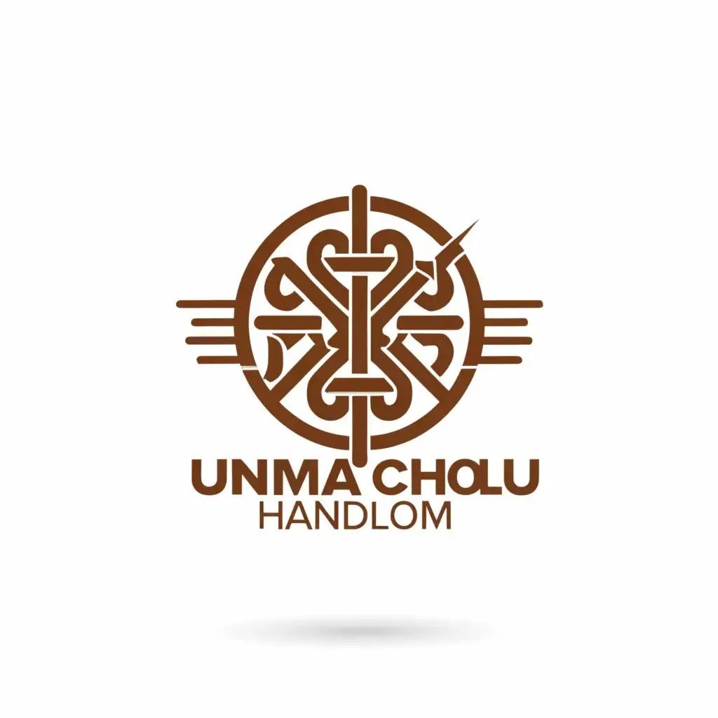 a logo design,with the text "Unma Cholu
Handloom
", main symbol:handloom,Minimalistic,be used in Retail industry,clear background