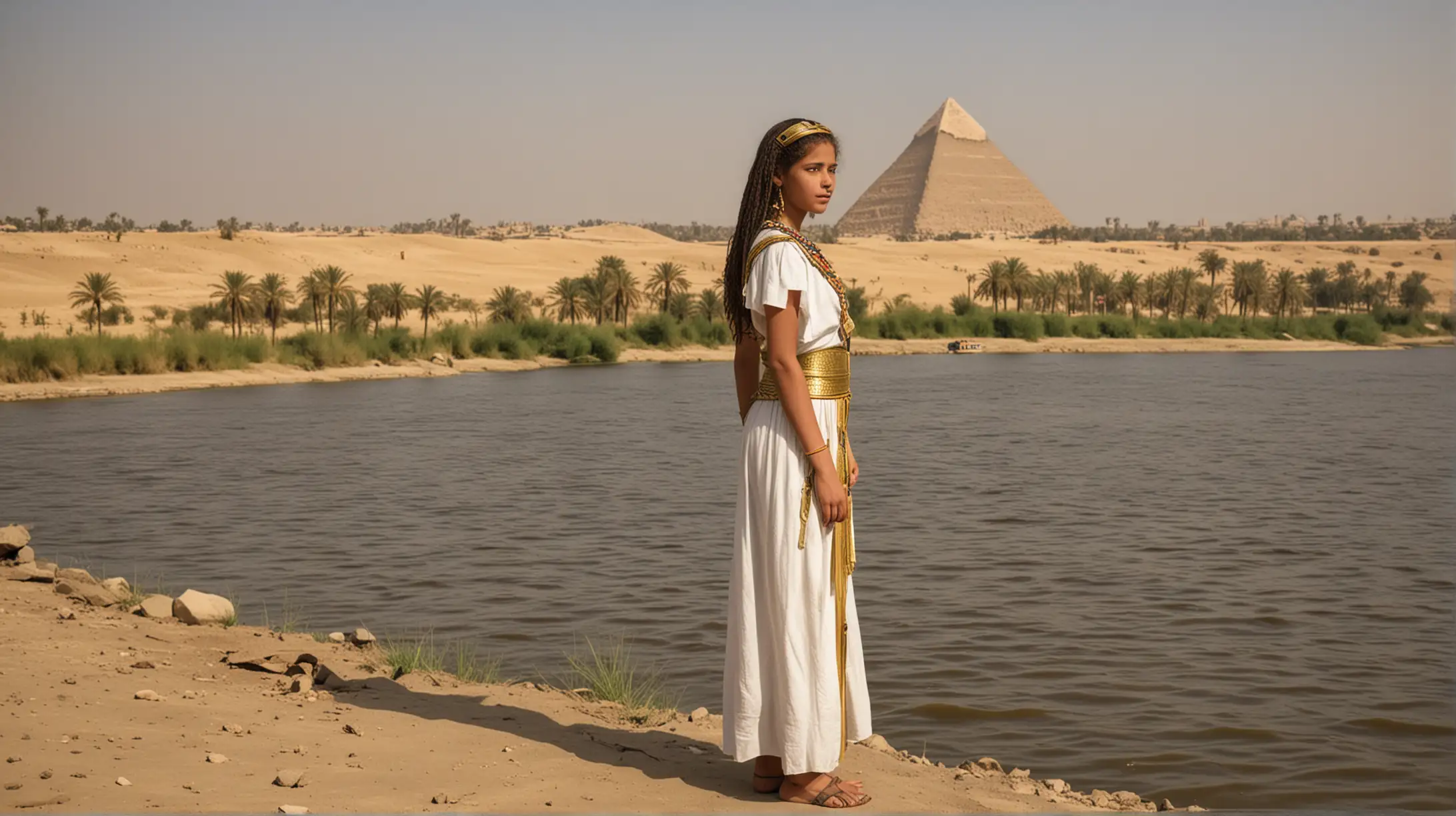 дочь фараона стоит на берегу Нила 
