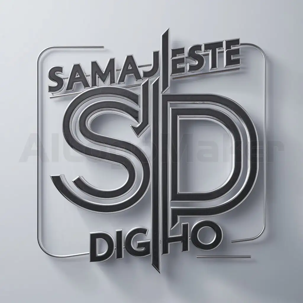 a logo design,with the text "Samajeste Digho", main symbol:SD,complex,be used in Technology industry,clear background