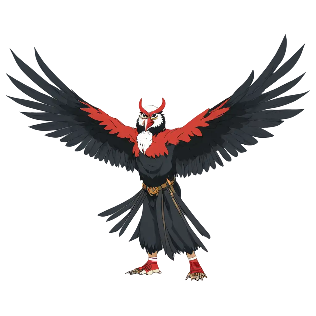 Tengu in the animasi style