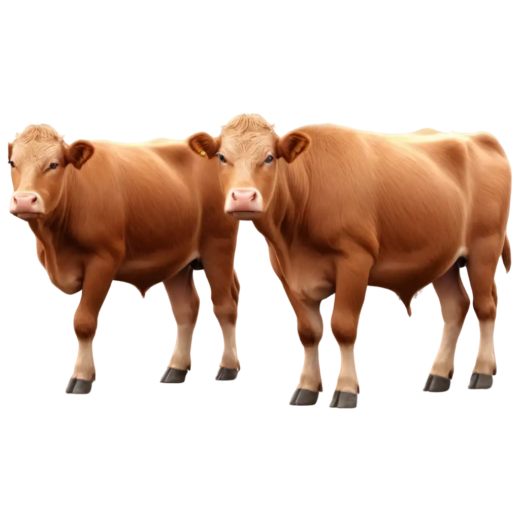 cute fat red cows. 3D style. very sharp and clear, high resolution 4K 