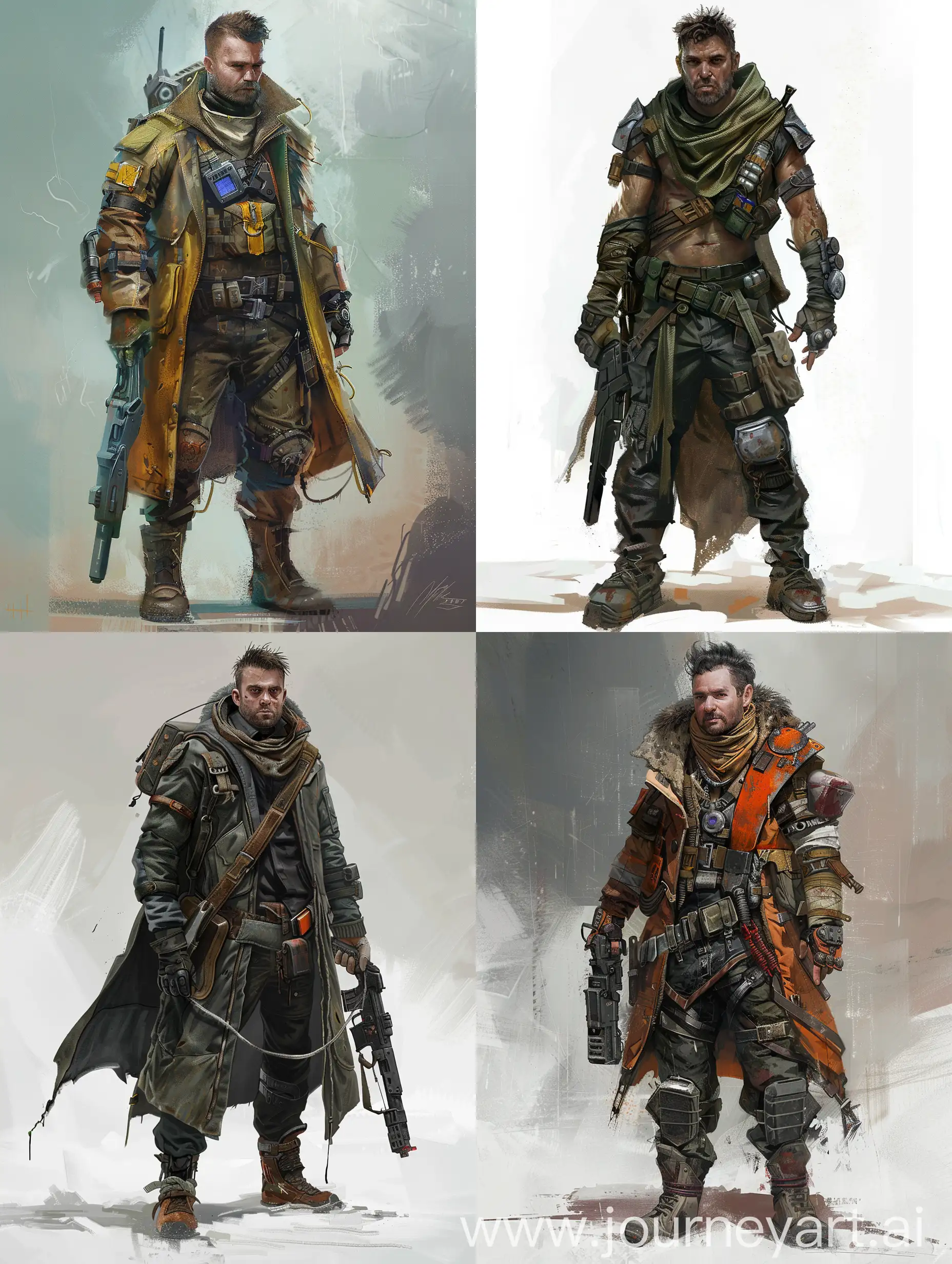 PostApocalyptic-Fantasy-RPG-Characters-Male-Warriors-in-Game-Style