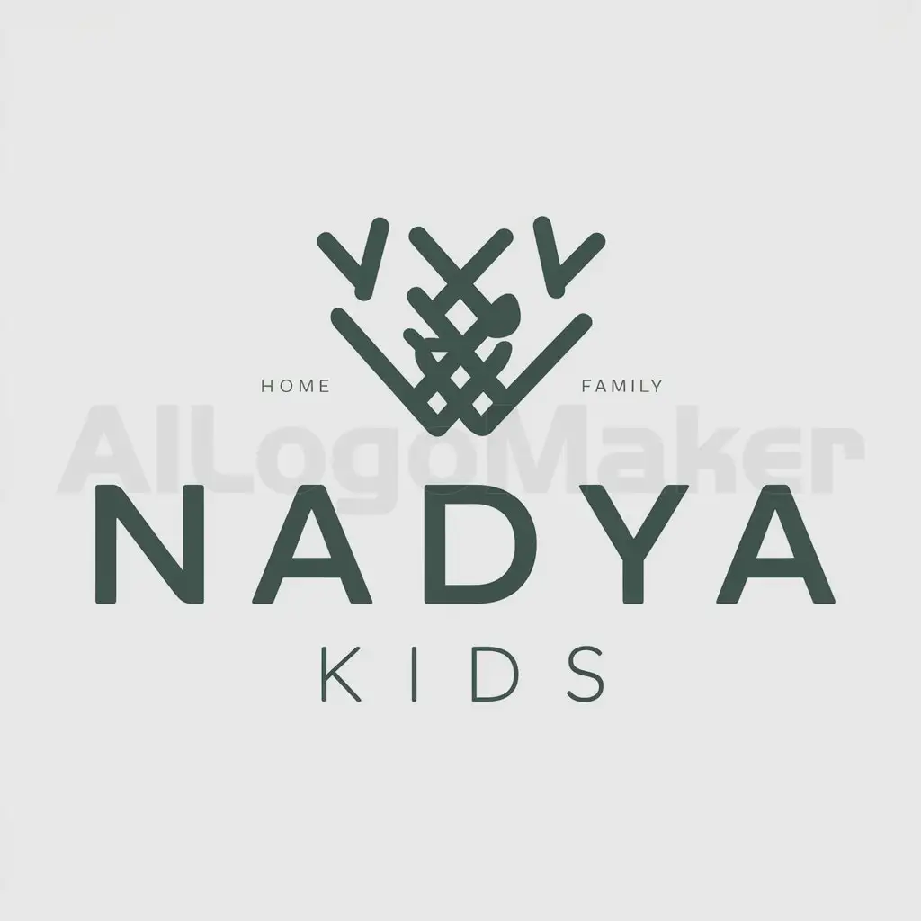 a logo design,with the text "Nadya Kids", main symbol:Vyazanie,Moderate,be used in Home Family industry,clear background