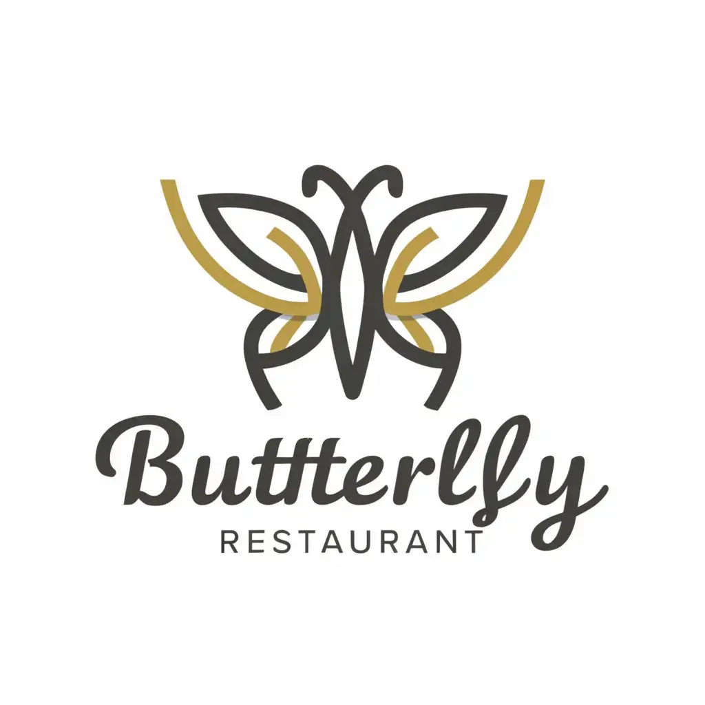 a logo design,with the text "Butterfly RESTAURANT ", main symbol:butterfly,Moderate,be used in Restaurant industry,clear background