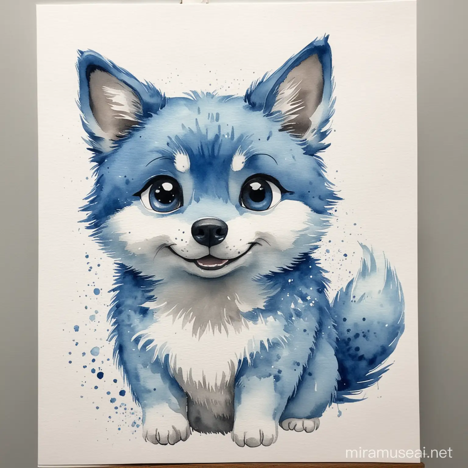 Bluey watercolor