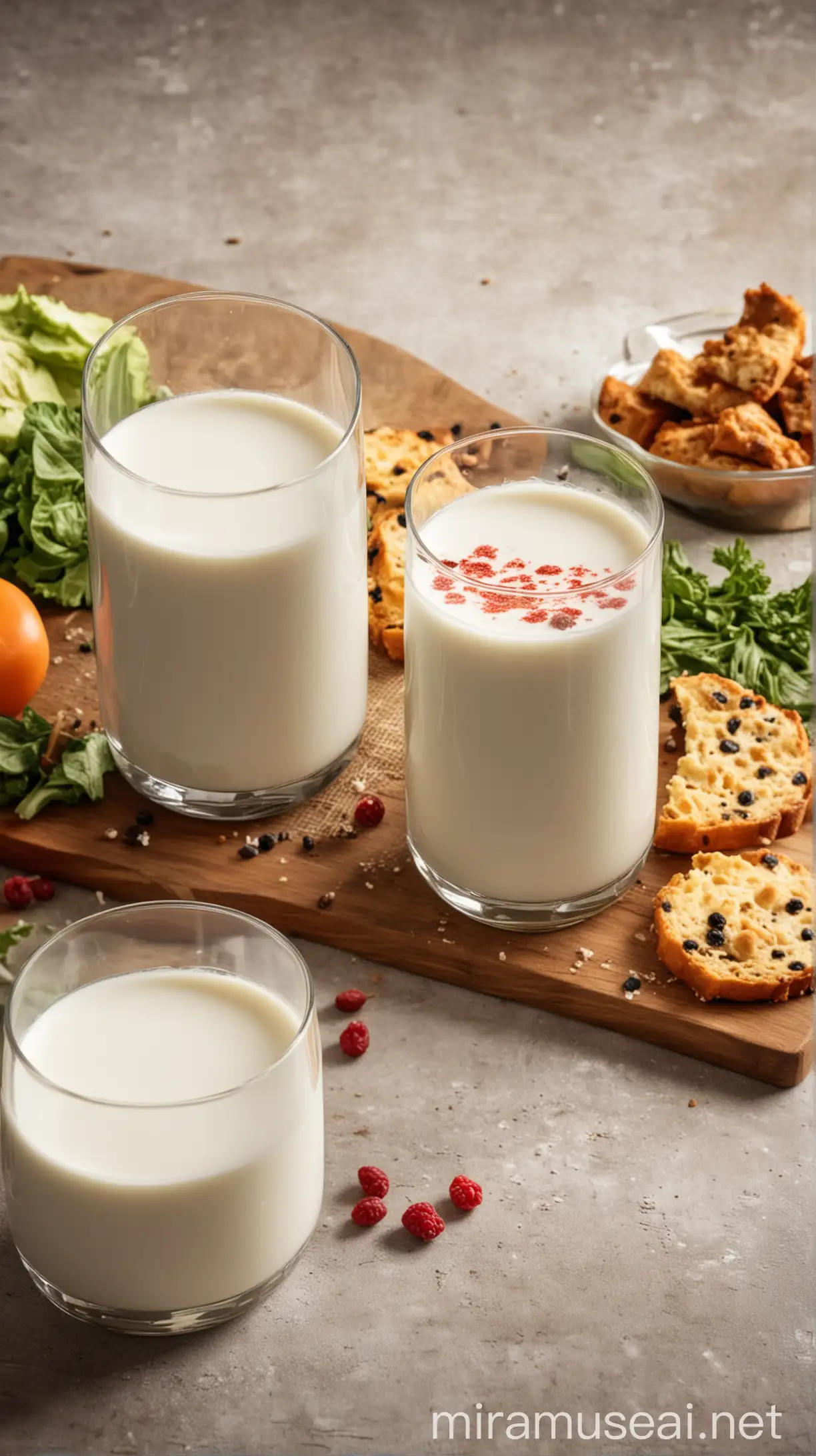 delicious vegetarian milk served on the table