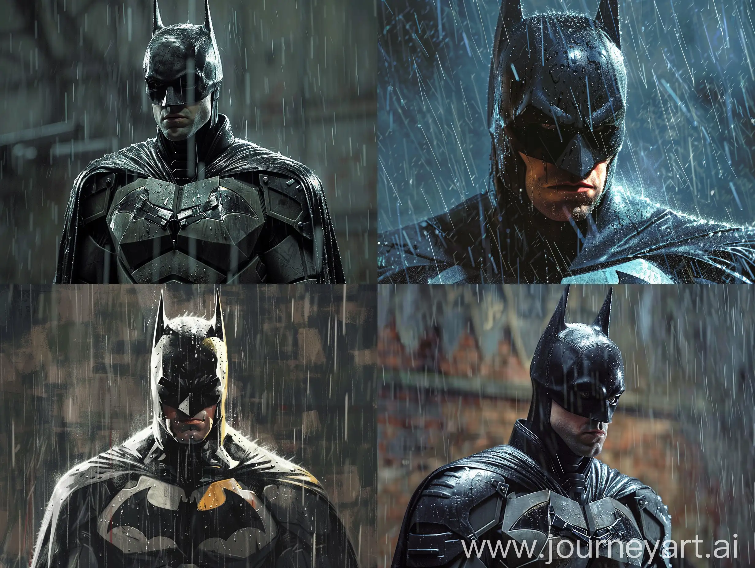 Batman in rain