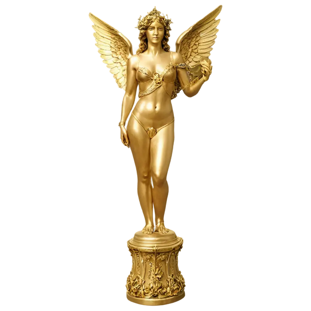 Golden angel statue