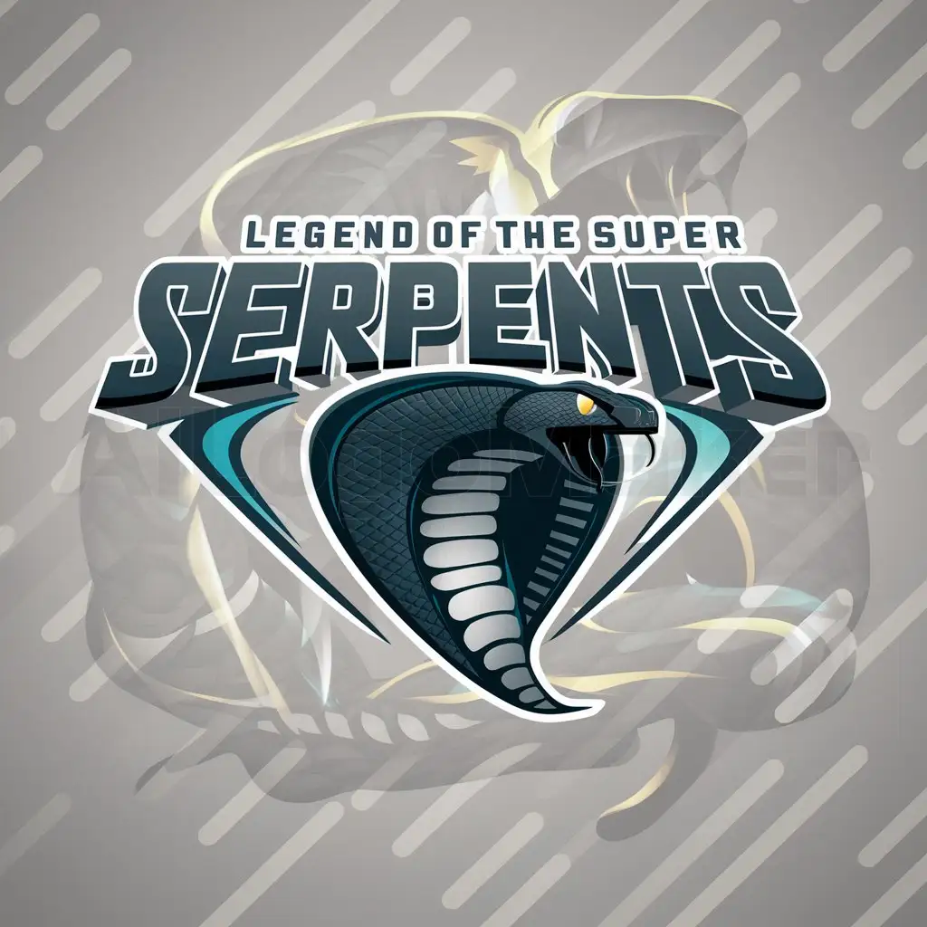 a logo design,with the text "Legend of the super serpents", main symbol:snake
,Moderate,clear background