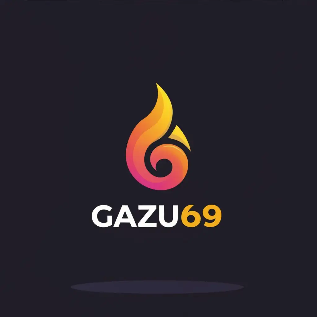 a logo design,with the text "Gazu69", main symbol:Fire,Minimalistic,be used in Entertainment industry,clear background