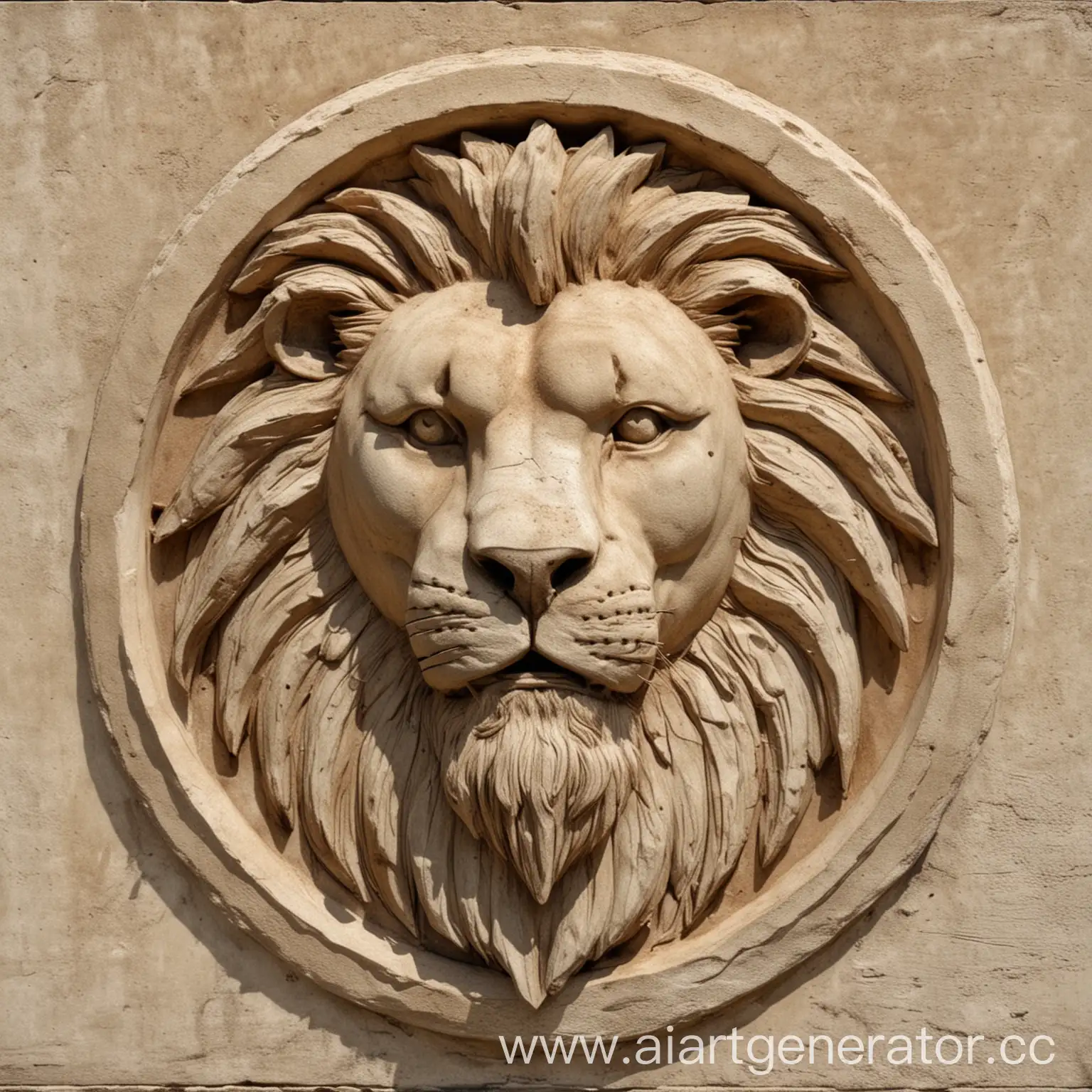 Majestic-Lion-Basrelief-in-Ancient-Ruins