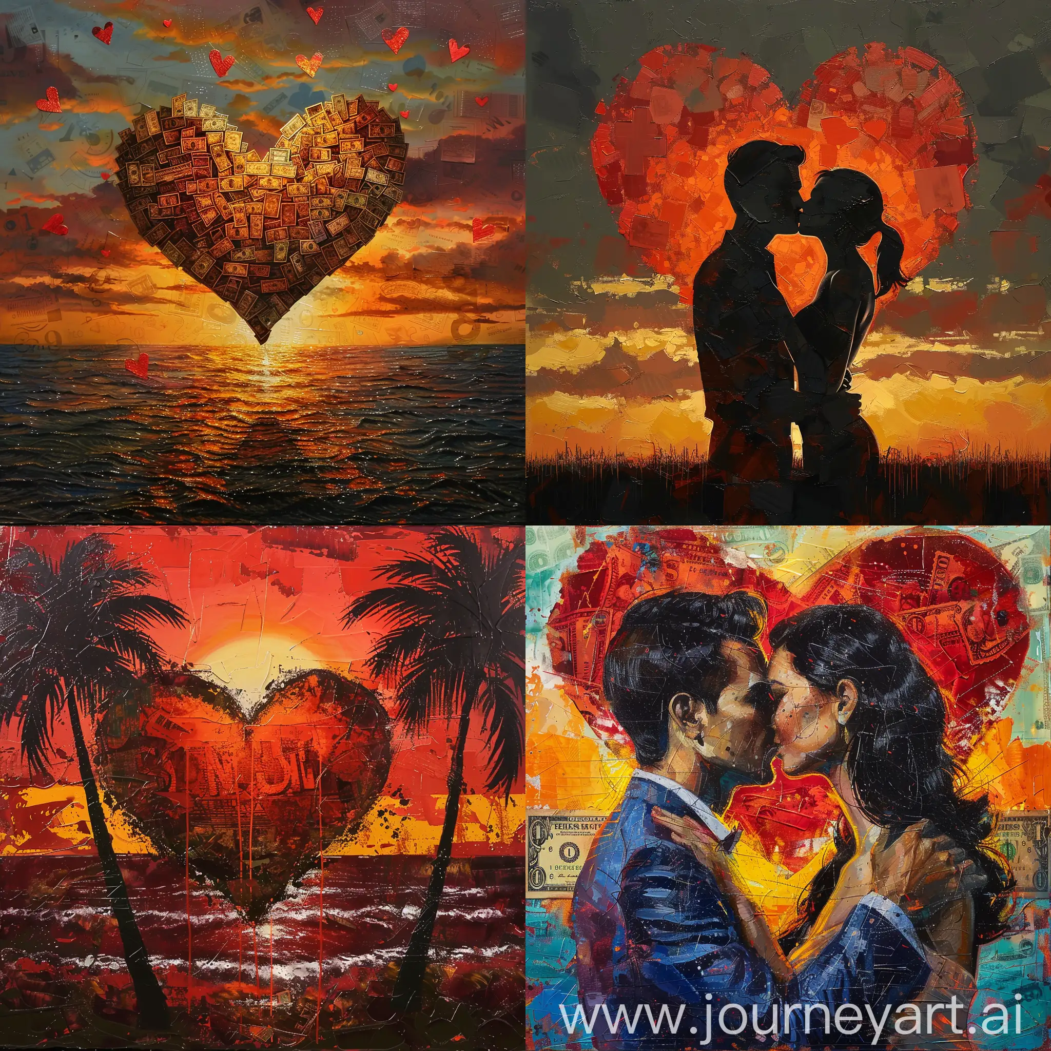 Romantic-Sunset-Love-Scene-with-Currency-Symbols