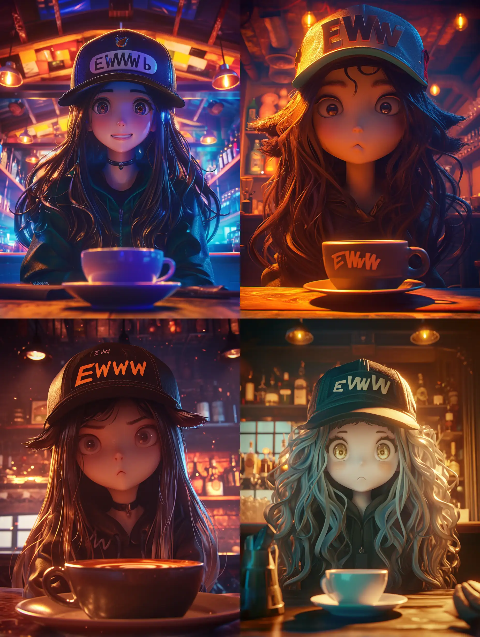 Anime-Girl-with-Long-Hair-Enjoying-Coffee-at-EWW-Bar