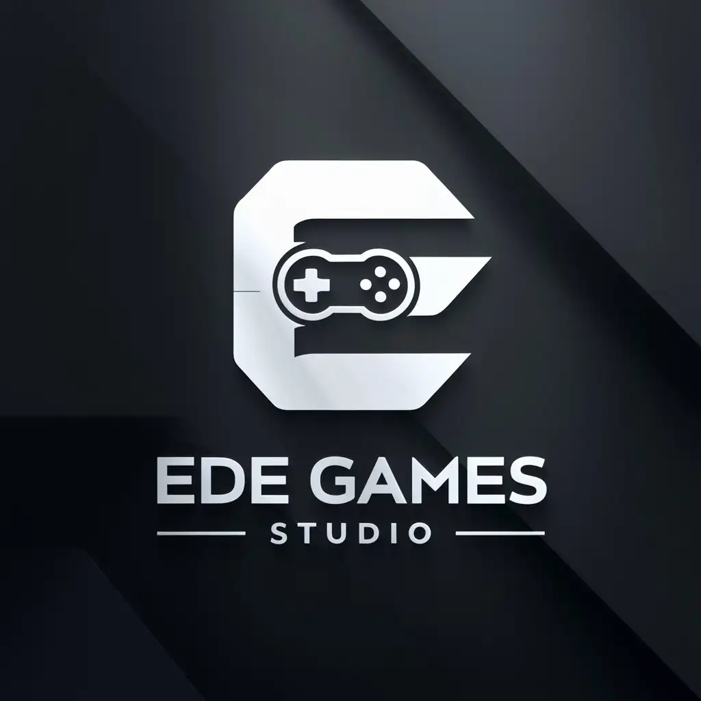 Modern-Black-and-White-EDE-Games-Studio-Logo-Design
