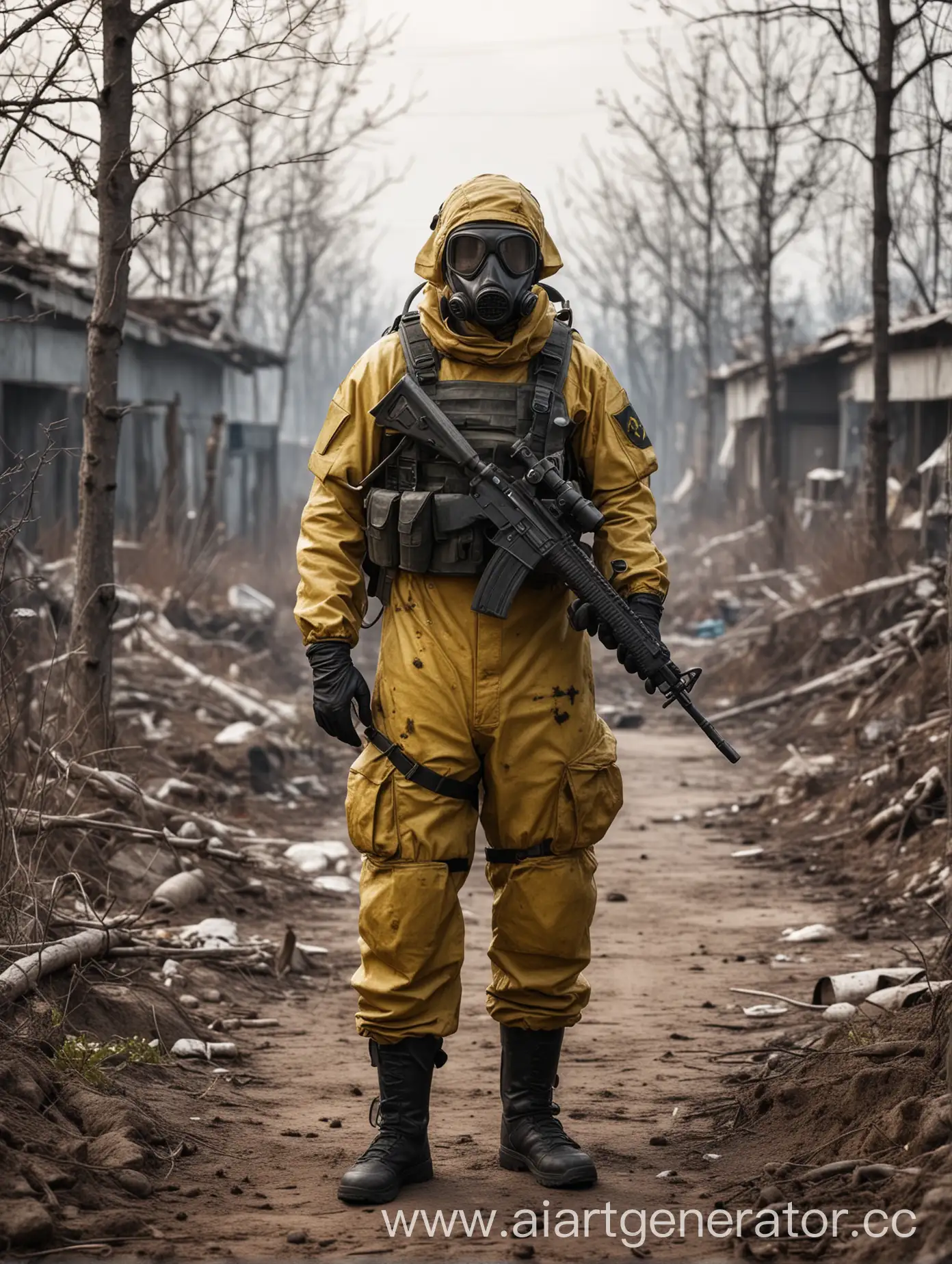 soldier biohazard, на фоне радиации, на фоне запретной зоны, в полный рост