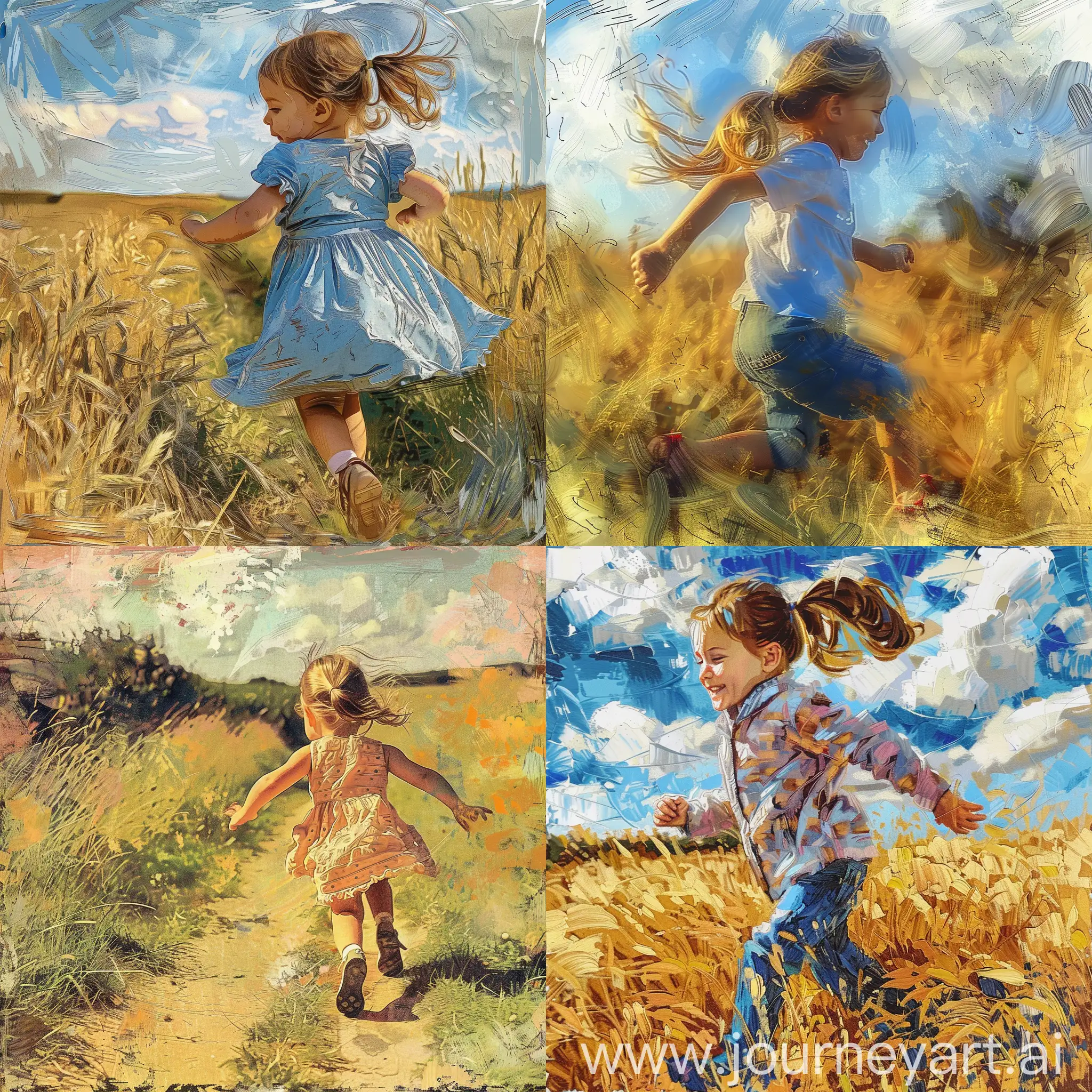 Little-Girl-Running-in-Van-Gogh-Style-Countryside-Painting