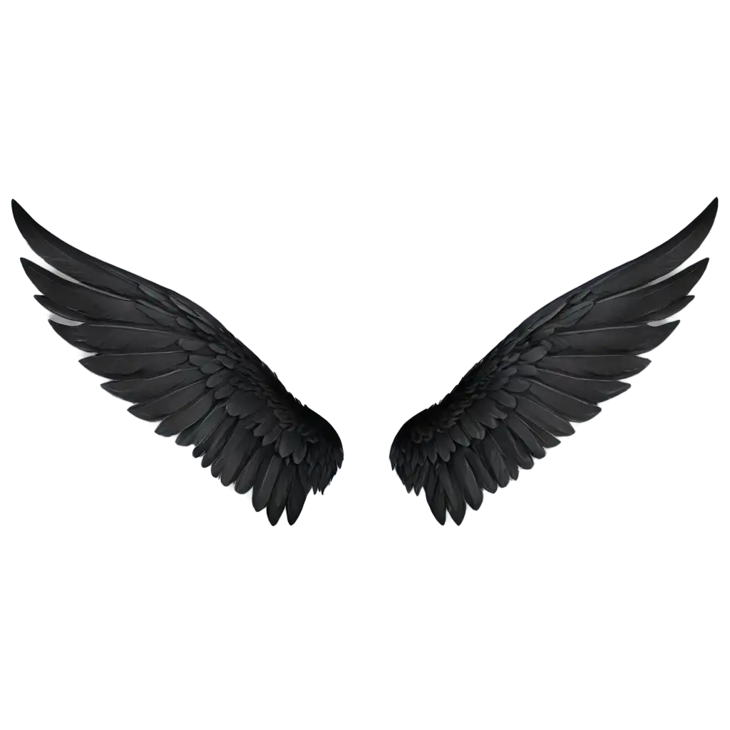Simple elegant wings black