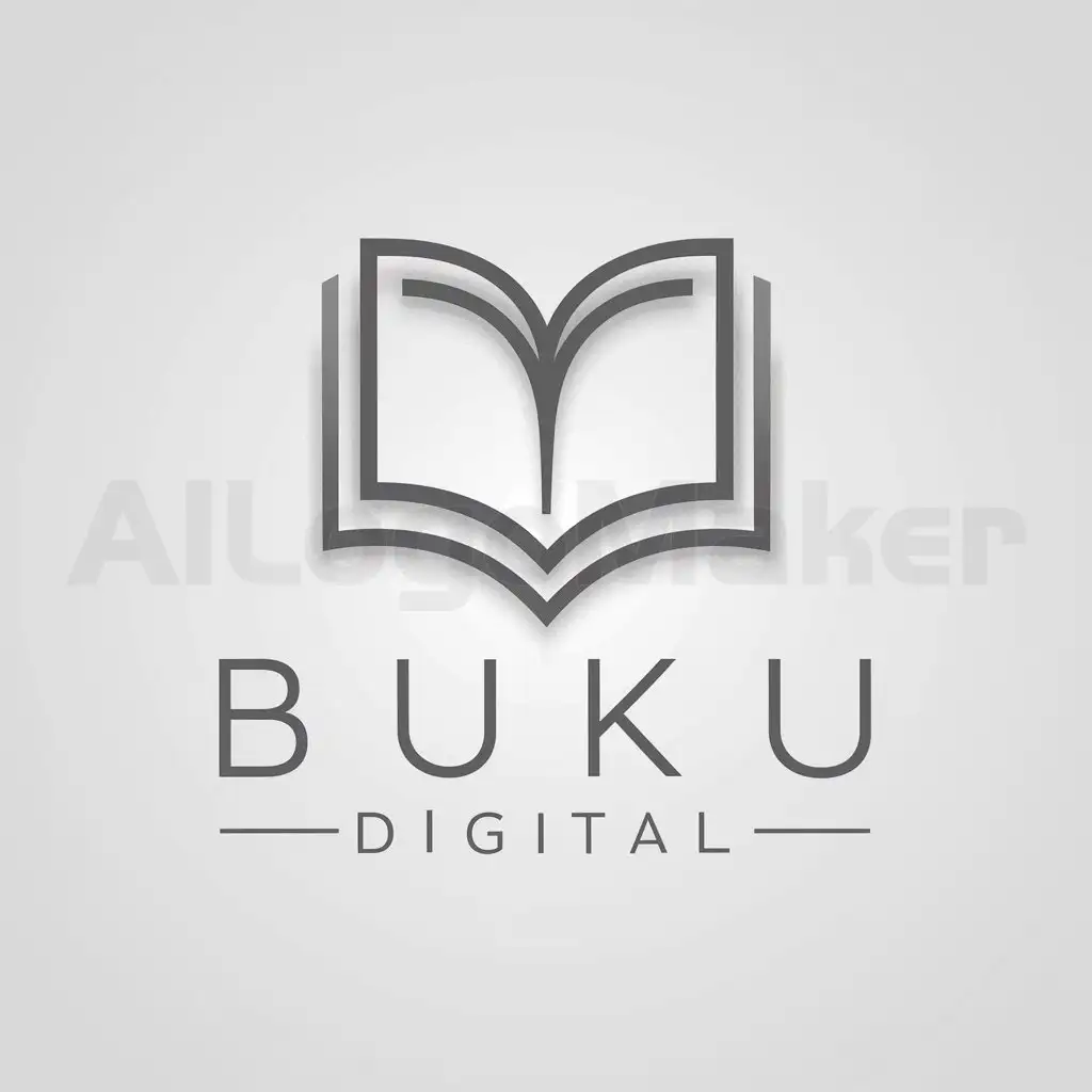 LOGO-Design-For-BUKU-DIGITAL-Modern-Book-Symbol-for-Internet-Industry
