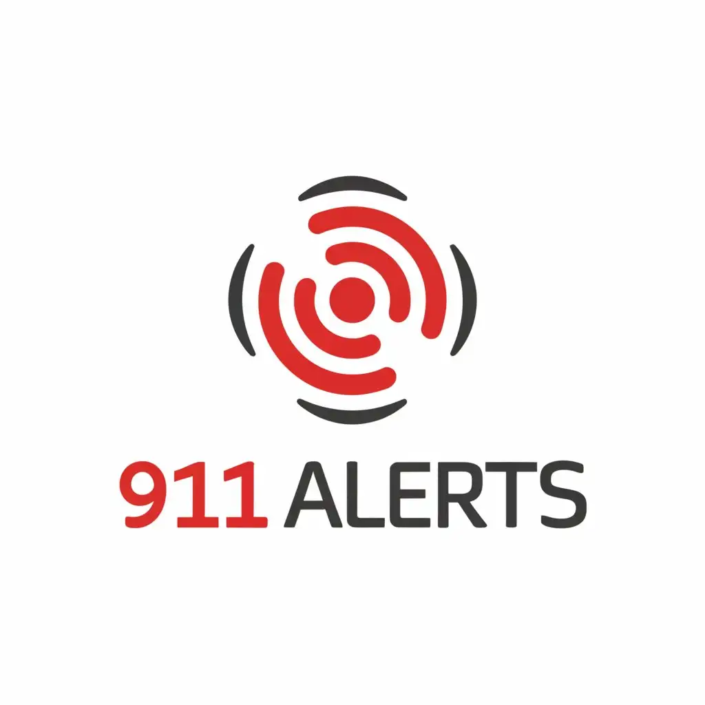 a logo design,with the text "911Alerts", main symbol:Police Light,Moderat,be used in Recht industry,clear background