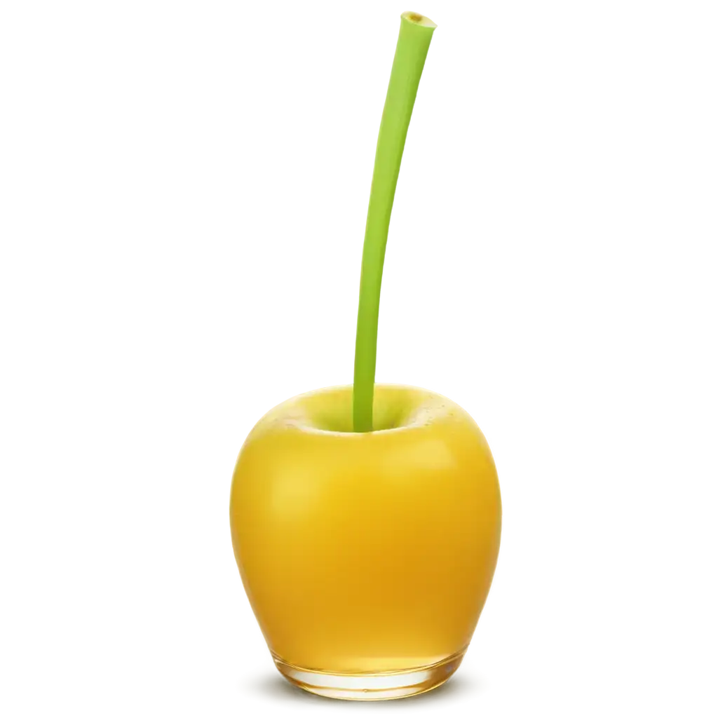 Transparent glass yellow juice Apple