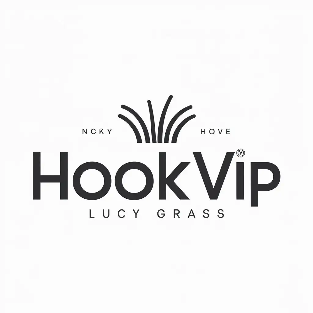 LOGO-Design-For-HookVip-Elegant-Lucky-Grass-Symbol-on-Clear-Background