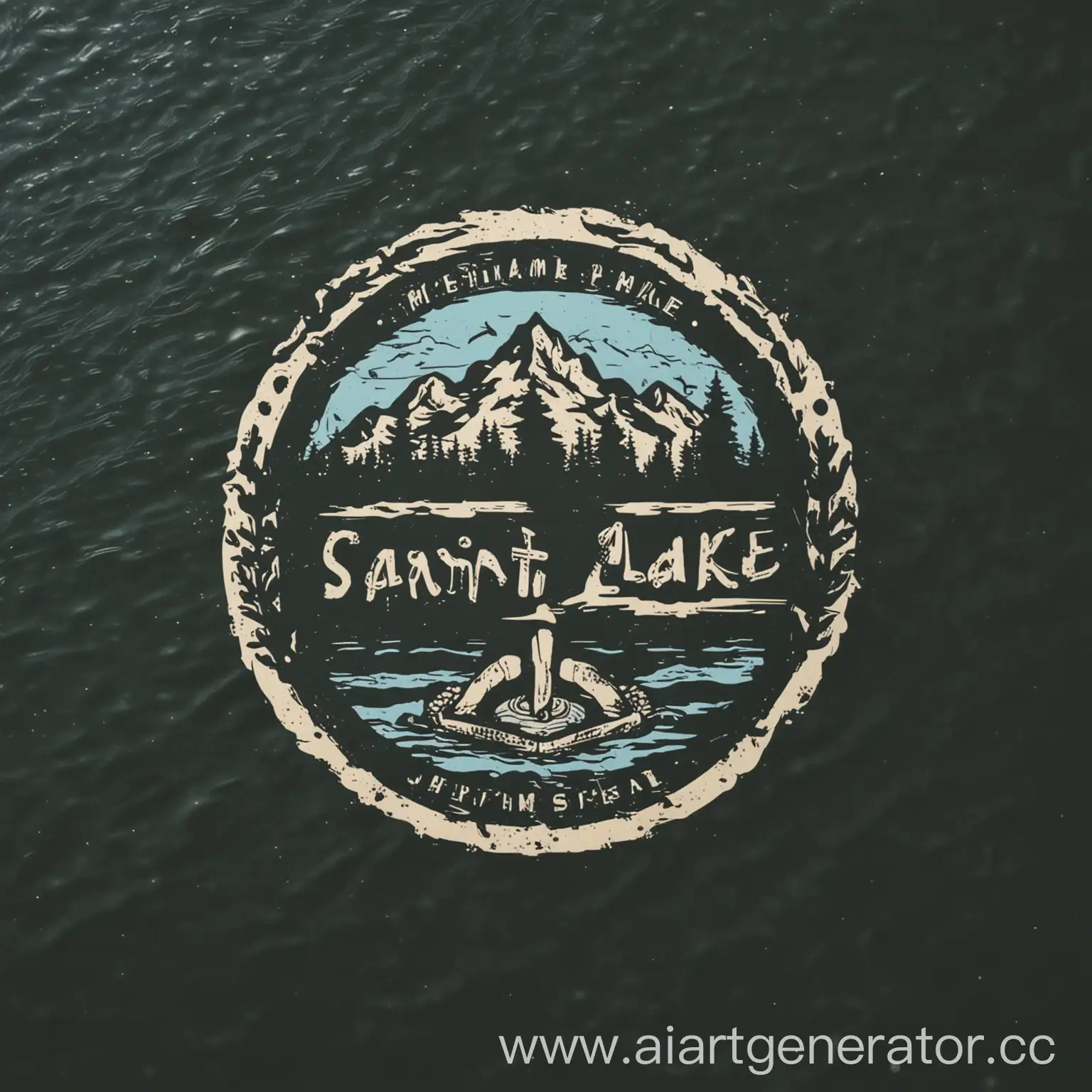 логотип для базы отдыха на озере с названием saint lake group