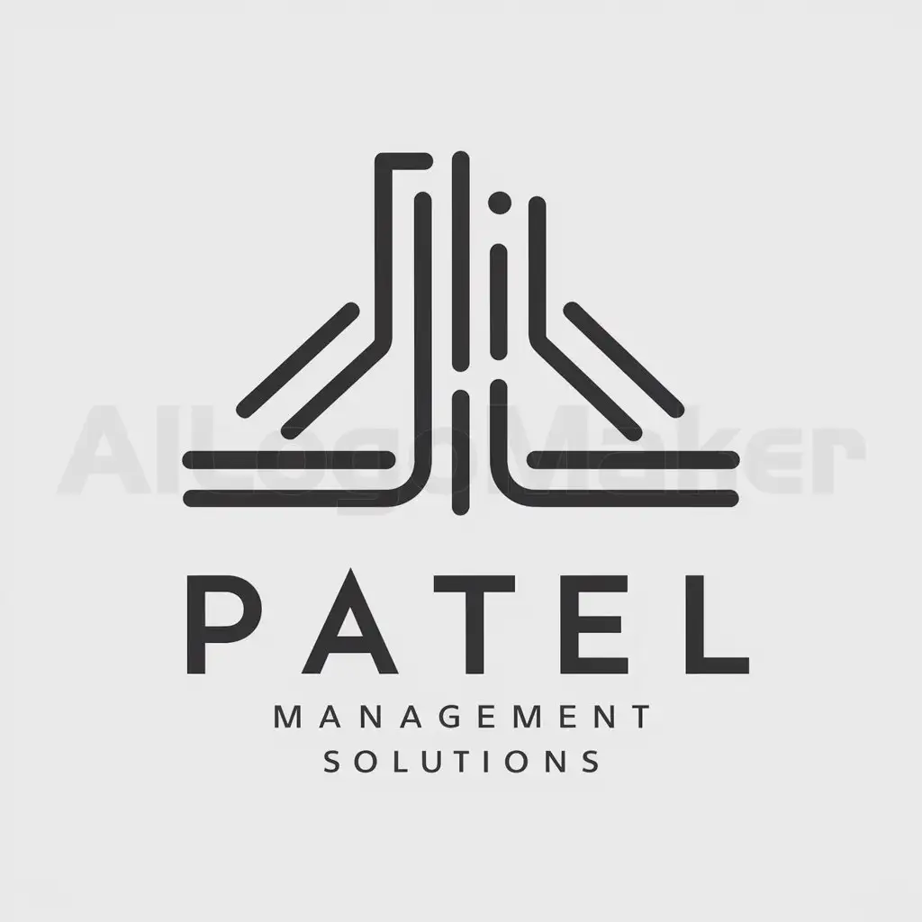 a logo design,with the text "Patel Management Solutions", main symbol:management solution restaurant F&B service,Moderate,be used in management industry,clear background
