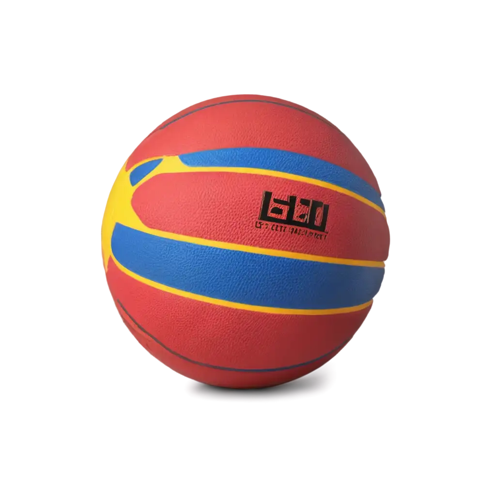 Red Blue And Yellow Rough Basketball
