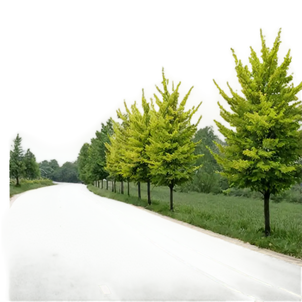 Vivid-PNG-Image-Roadside-Small-Trees-with-Multicolored-Flowers