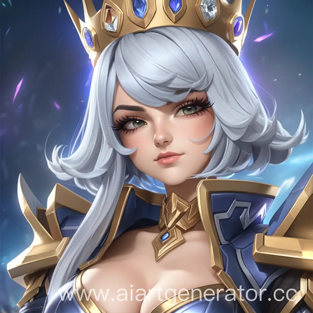 Сгенерируй фото похожее на мем nah I'd win с персонажем бенедетта из игры mobile legends bang bang