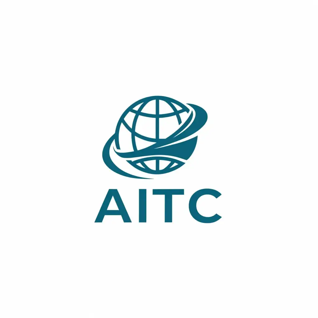 a logo design,with the text " AITC", main symbol:create a Minimalist Logo and CI Design called "Advanced International Trading Company", or "AITC",  is a newly-established Saudi based company founded by a big group who runs many companies and activities in the MENA and Asia region. The main company activity is distribution of food and non-food products to home and business .. The vision is to become the leading and top advanced disrupter in the country and GCC region by providing innovative and high quality service.. the logo name is "Advanced International Trading Company", or "AITC",  AITC aims to grow the B2B presence by enhancing the partnership with world-class manufacturers to ensure a consistent supply of goods, and B2C to arrive to each consumer with the lates supply technology. - Main elements: (AITC) in a modern, minimalist script - Colors: Predominantly open to accept any color that reflect the description above - Additional symbol or emblem desirable - Modern, classic, minimalist, professional - Should communicate values: reliability, leading, advanced, innovative, professionalism, success, modernity, and futurism,Minimalistic,be used in Others industry,clear background