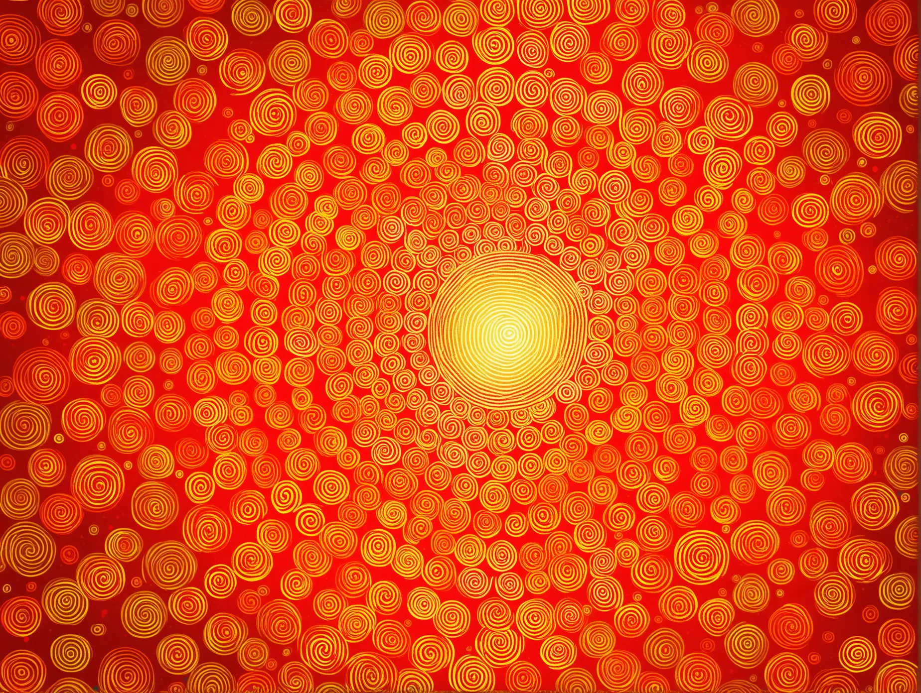 Golden Spirals Psychedelic KlimtInspired Background
