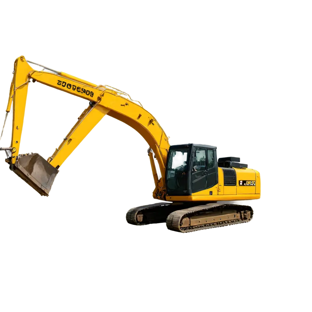 HighQuality-PNG-Image-of-a-Yellow-Excavator-Enhance-Your-Projects-with-Crisp-Detail
