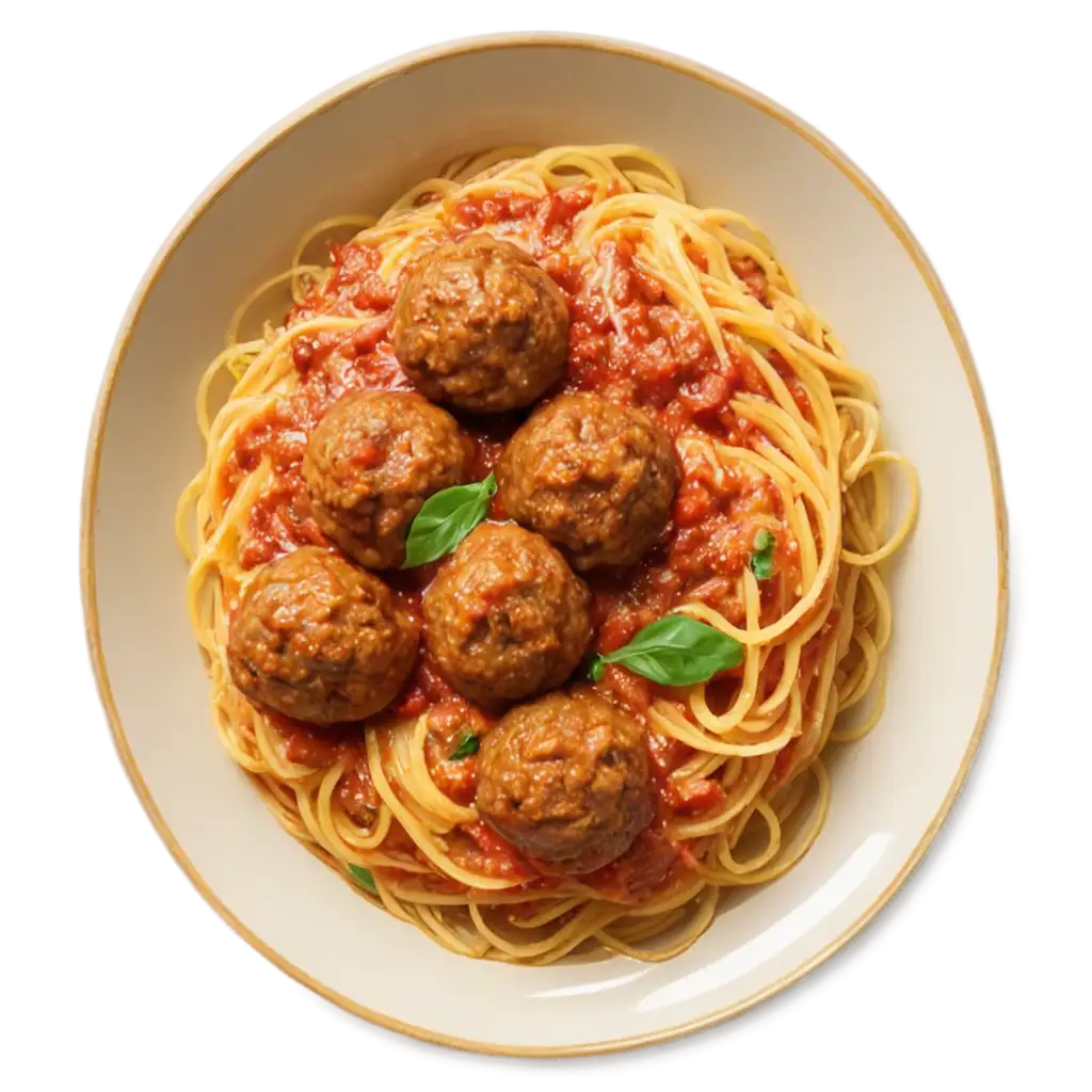 HighQuality-PNG-Image-of-a-Plate-of-Spaghetti-with-Meatballs