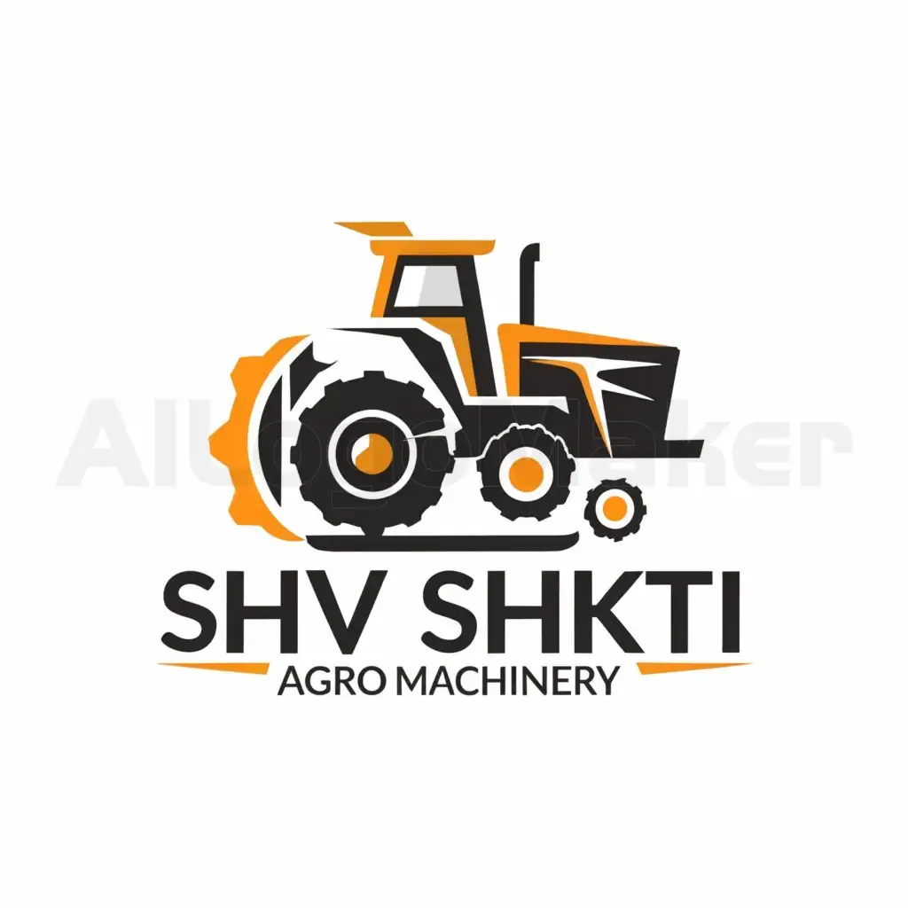 a logo design,with the text "Shiv Shakti Agro Machinery", main symbol:Messey Tractor,Minimalistic,be used in Automotive industry,clear background