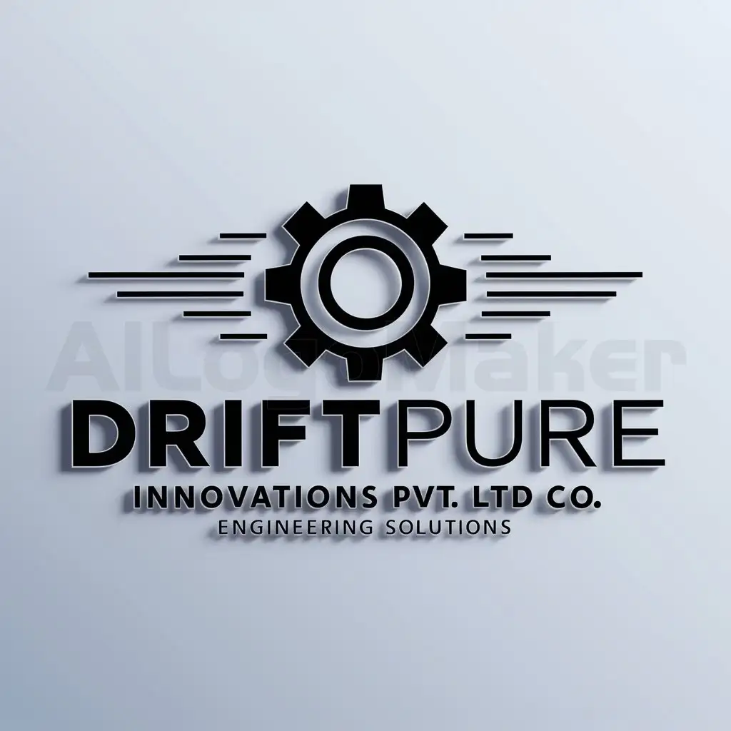 a logo design,with the text "DriftPure", main symbol:Innovations Pvt Ltd Co,complex,be used in Engineering industry,clear background