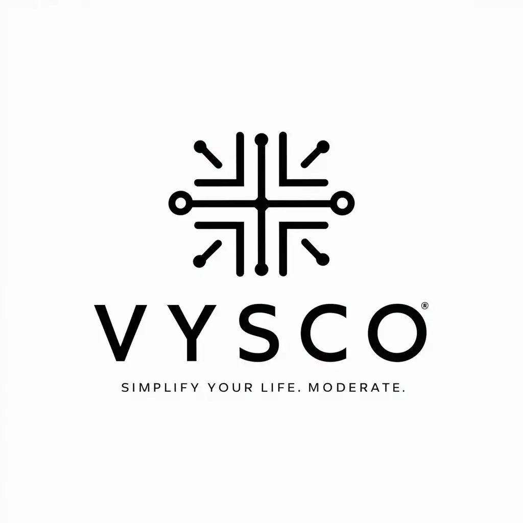 a logo design,with the text "Vysco", main symbol:Simplify your life,Moderate,be used in Technology industry,clear background