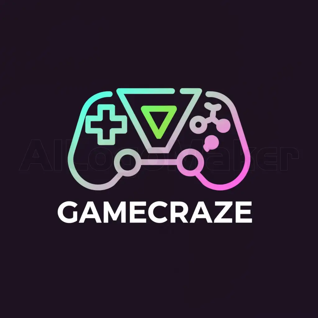a logo design,with the text "Gamecraze", main symbol:technology,Moderate,be used in Technology industry,clear background