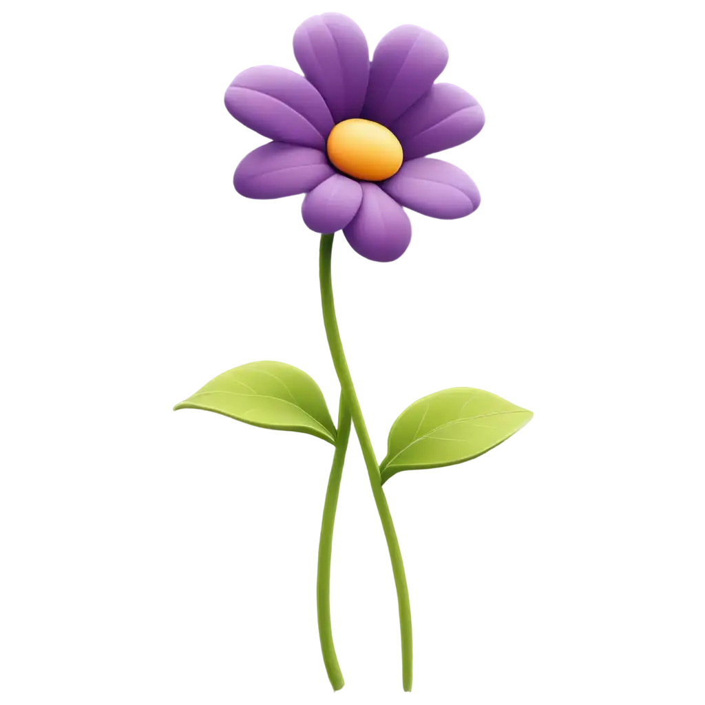 Purple flower cartoon