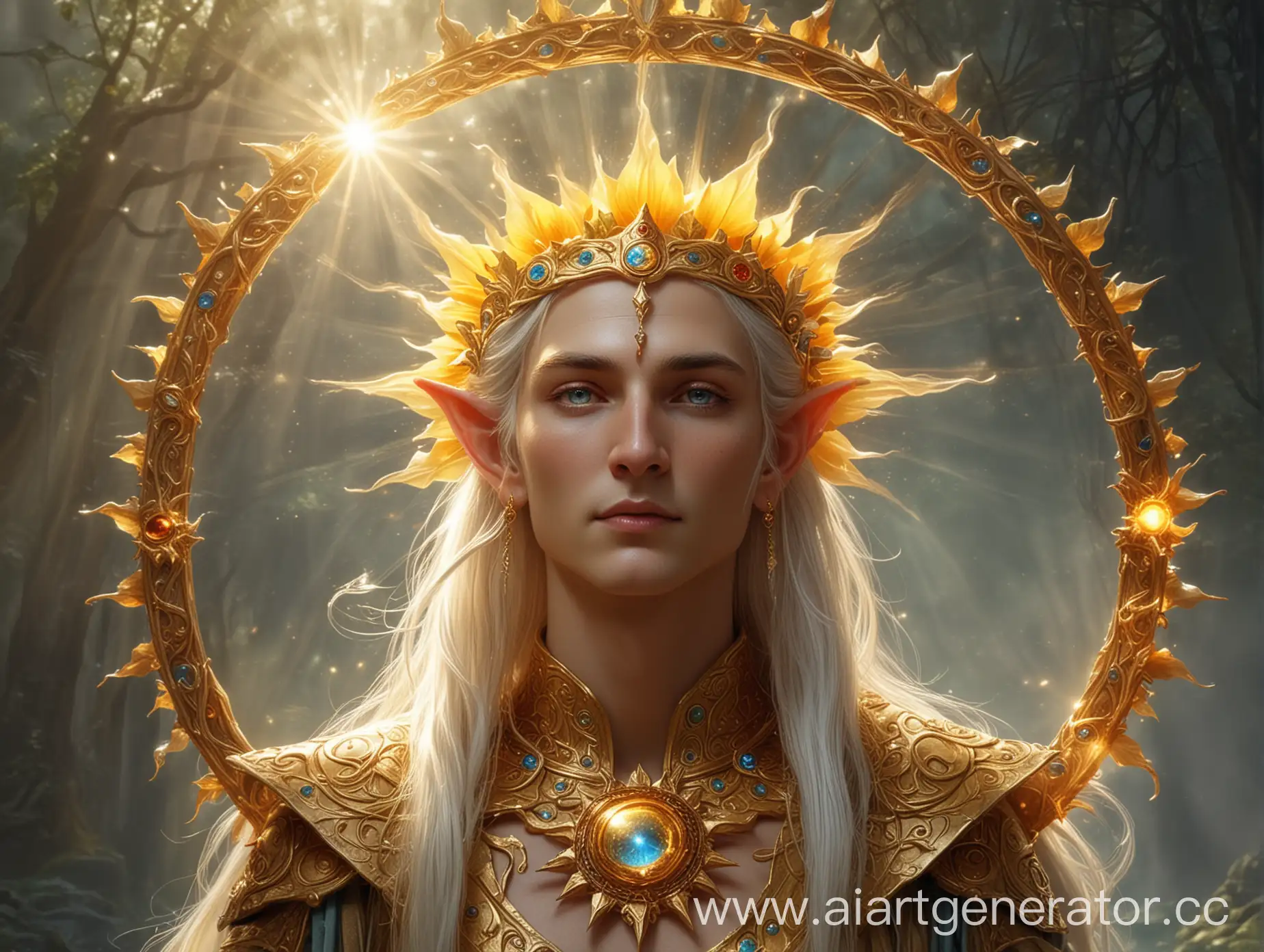 Majestic-Elf-God-of-Sun-with-Glowing-Halo