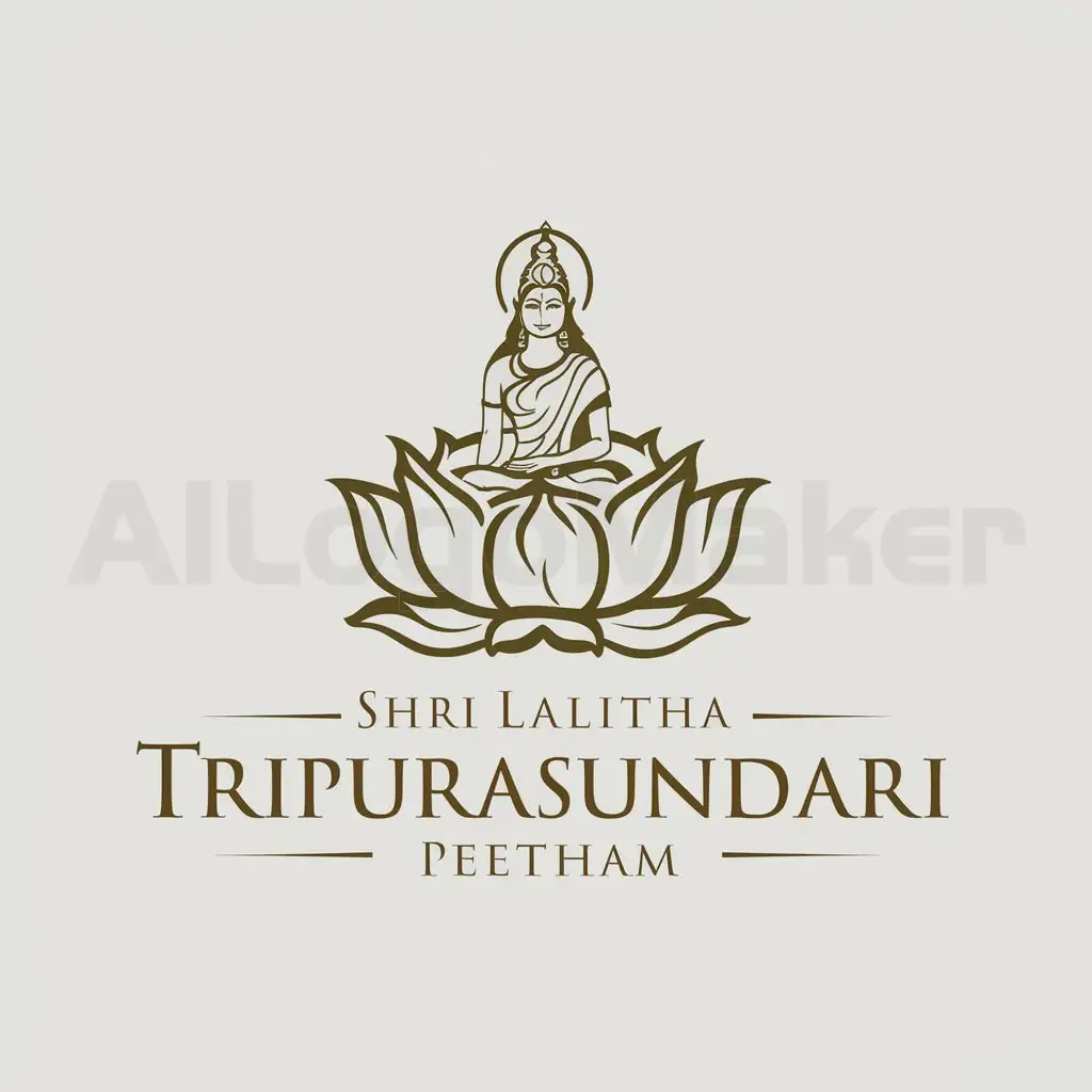 a logo design,with the text "shri lalitha tripurasundari peetham", main symbol:shri lalitha tripurasundari peetham,Moderate,be used in Religious industry,clear background