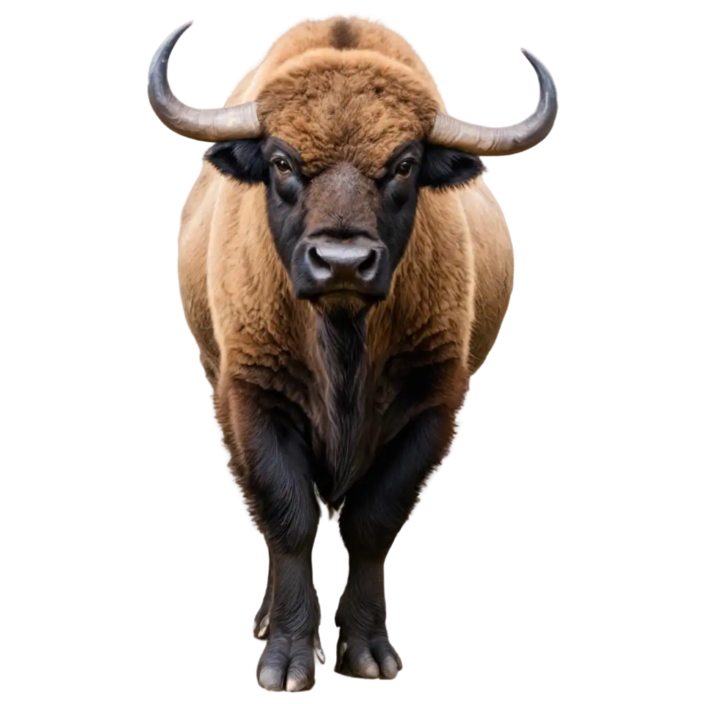 Powerful-PNG-Image-The-Buffalo-Stands-Strong-Facing-Forward