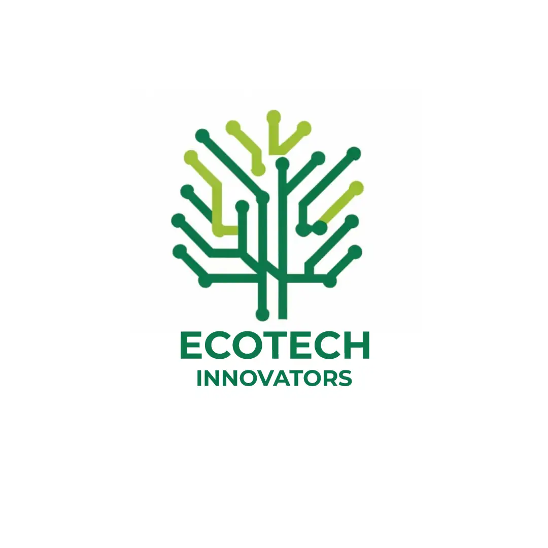 a logo design,with the text "EcoTech Innovators", main symbol:Nature,Moderate,be used in Technology industry,clear background